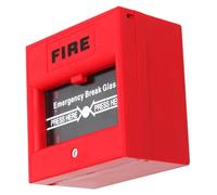 AUTSUPPL Security Glass Break Alarm Glass Break for Escape Door Red Easy Operation Emergency Button Plastic Construction