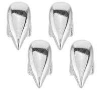 AUTSUPPL Sharp Fang Cover 4Pcs Copper Teardrop Tooth Caps Resisting Oxidation, Removable Mouth Grill for Rapper Tooth Cap Enthusiasts