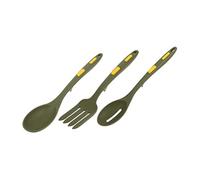 AUTSUPPL Silicone Cooking Utensils Set with Heat-Resistant Spaghetti Fork Slotted Spoon and Solid Spoon for Kitchen Restaurants Hotels and Camping Ergonomic Long Handles Safe Non-Slip