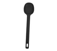 AUTSUPPL Silicone Soup Spoon Black Salad Stirring Spoon Kitchen Tableware Practical Wide Use for Soups and Salads Stylish Cooking Utensil for Home and Restaurant