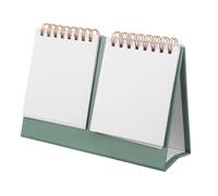 AUTSUPPL Small Standing Desk Calendar Compact Flip Memo Planner with Daily Monthly Views for Office Home Use Portable Desktop Organizer with Note Space
