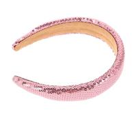 AUTSUPPL Sparkly Sequin Wide-edged Headband for Women Fluffy Hairband Glitter Birthday Headband for Women Disco Accessories