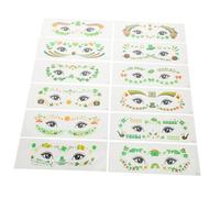 AUTSUPPL St Patrick's Day Face Stickers Shamrock Temporary 12 Sheets Irish Festival Party Body Decals for Boys and Girls Adults Holiday Celebration