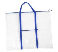AUTSUPPL Transparent Storage Bag for Artwork Heavy Duty Portfolio Case with Shoulder Straps Smooth Zipper for Bulletins Paintings and Drawings Portable Design for Artists and Students