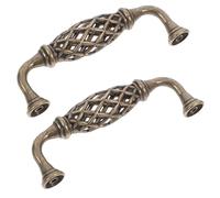 AUTSUPPL Vintage Drawer Handles Zinc Alloy Material Lightweight with Shape 2pcs Decorative Effect, European Retro Style Furniture Pulls for Cabinet and Bookcase for Home