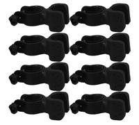 AUTSUPPL Walking Cane Holder Crutch Holder 8pcs for Walker and Wheelchair, Black Plastic with Easy Installation, Nontoxic Material, Suitable for Older Adults and Electric Scooters