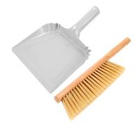 AUTSUPPL Wood Handle Dust Brush Set Hand Broom for Bed Sheet Sofa Carpet Cleaning Soft Bristles Safe for Furniture