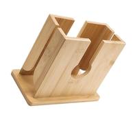 AUTSUPPL Wooden Bagel Holder Bread Slicing Guide Handheld Cutting Tool for Bagels Buns English Muffins Kitchen Use Quick and Even Slices User Friendly Design for Beginners and Baking