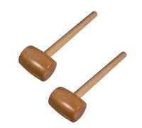 AUTSUPPL Wooden Crab Hammer and Seafood Mallet Set, Natural Beechwood Meat Tenderizer Hammers for Lobster, Shellfish Cracking, Kitchen Seafood Tool, 2pcs