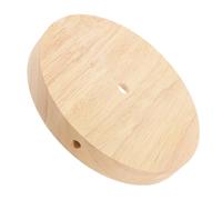 AUTSUPPL Wooden LED Light Display Base Pedestal with Socket Stable Round DIY Lamp Stand for Bedroom Living Office Natural Wood Portable Night Lamp Holder