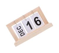AUTSUPPL Wooden Perpetual Desk Calendar with Thick Sturdy Base Flip Daily Desktop Calendar for Home Office Decor Rustic Farmhouse Style Reusable Date Tracker Easy Thoughtful Option