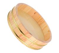 AUTSUPPL Wooden Sushi Rice Mixing Tub Resistant to Deformation Elegant Design with Large Capacity and Comfortable Hand Feel for Serving and Preparing Rice in Kitchen Or Restaurant