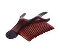 AUTSUPPL Wooden Wide Tooth Hair Comb for Curly Hair Scalp Massage Detangler Portable Antler Design Unique for Women Traditional Chinese Craftsmanship Travel-friendly