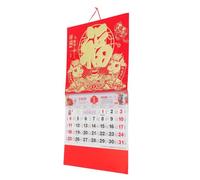 AUTSUPPL Year of Horse Lunar Calendar Wall Calendar, Paper, Red, 2026, Hand-torn Almanac, Time Management Aid, Daily Tips, Spring Festival Ornament for Home and Office Decoration, Family