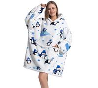 AUTUCAU Hoodie Blanket, Ultra Soft Sherpa Fleece Warm Comfy Cosy Oversized Wearable Giant Sweatshirt Throw for Women Girls Adults Men Boys Kids Big Pocket - One Size