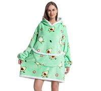 AUTUCAU Hoodie Blanket, Ultra Soft Sherpa Fleece Warm Comfy Cosy Oversized Wearable Giant Sweatshirt Throw for Women Girls Adults Men Boys Kids Big Pocket - One Size