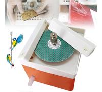 AUTUMFLATGAO 2800rpm Stained Glass Grinder, Glass Art Grinding Shaping, With Grinder Bit + Grinding Disc, 30°/45°/60°/90° Tilt, Diamond Glass Corner Grinding Tool
