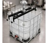 AUTUMFLATGAO Air Agitator for IBC Tank, 370W Pneumatic Agitator for 1000l Tote Mixing, Variable Speed IBC Tote Pneumatic Mixer with Stainless Steel Folding Impeller for Paint, Ink, Coating, Adhesive