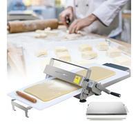 AUTUMFLATGAO Folding Dough Sheeter with Sheeter Board Manual Dough Roller Machine, Stainless Steel Croissant Sheeter Thickness Adjustable, For Home and Commercial Bakeries m300