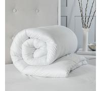 Autumn 10.5 Tog Microfibre Soft Like Down Duvet + 2 Pillows With Non Allergenic Hollowfibre Filling Snug City White Super King