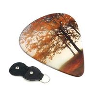 Autumn a Lonely Tree Print Guitar Picks 6 Pack With Organizer Storage Bag 0.46 0.71 0.96mm Guitar Plectrums Guitars Accessories For Bass Electric Acoustic Guitars