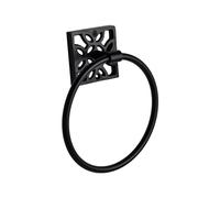 Autumn Alley Bathroom Towel Ring, Matte Black Hand Towel Holder - Modern Hand Towel Holder Wall Mount for Bathroom and Kitchen, Modern Black Bathroom Accessories, Decorative