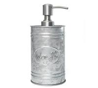 Autumn Alley Galvanized Farmhouse Soap Dispenser Kitchen - Liquid Soap Dispenser for Bathroom - Dispenser for Hand Wash, Sanitizer, Lotion, and Rustic Soap Dispenser Dish with Pump, 17.5 oz, Grey