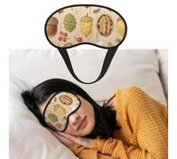 Autumn and Pine Cones Eye Masks for Sleep Soft Comfort Sleep Masks with Elastic Strap Adjustable Blackout Eye Shade Covers for Women Men Travel/Sleeping