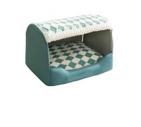 Autumn And Winter Dog Thousand Birds Check Large Golden Retriever Big Deep Sleep Cat Kennel Pet(Green,M)