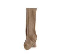 Autumn And Winter New Solid Color Double-Needle Children'S Leggings Cute Baby Girls Tights Knit Footed Pantyhose Baby Stockings Toddler Leggings Daily School Socks Seamless Socks (Khaki, 2-4 Years)