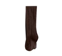 Autumn And Winter New Solid Color Double-Needle Children'S Leggings Cute Baby Girls Tights Knit Footed Pantyhose Baby Stockings Toddler Leggings Daily School Socks Seamless Socks (Coffee, 5-6 Years)