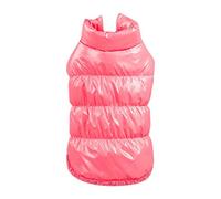 Autumn And Winter Pet Color Coat Down Jacket Vest Thickened Pet Clothes Dog Sweatsuit (Pink, M)
