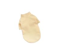 Autumn And Winter Pet Solid Color Warm Hoodie Bottom Shirt Simple And Versatile Double Sided German Velvet Thick High Neck Hoodi(Yellow,XS(old))