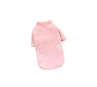 Autumn And Winter Pet Solid Color Warm Hoodie Bottom Shirt Simple And Versatile Double Sided German Velvet Thick High Neck Hoodi(Pink,XS(old))