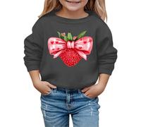 Autumn and Winter Valentine's Day Fashionable Strawberry Knot Print Children's Hooded Sweatshirt