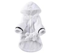 Autumn And Winter Warm Fleece Dog Pajamas Soft And Comfortable Plush Dog Hoodie Pajamas Cute Pet Clothing Suitable For Small Dogs Cats Chihuahua Pug Pet Jacket Clothing,WHITE,M