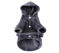 Autumn And Winter Warm Fleece Dog Pajamas Soft And Comfortable Plush Dog Hoodie Pajamas Cute Pet Clothing Suitable For Small Dogs Cats Chihuahua Pug Pet Jacket Clothing,GRAY,L