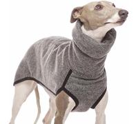 Autumn and Winter Warm Greyhound Labrador Shepherd Dog Clothes for Large Dogs High Neck Shirt Sweater Stretch Fleece Sweater for Dogs Vest Jacket for Pets(Gray,X-Large)