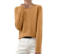 Autumn and Winter Women's Jumpers Solid Ribbed Long Sleeve Womens Sweater Casual Tunic Ladies Tops Pullover Warm Classic Fit Women's Cardigan Knitted Cotton Soft Ladies Sweatshirts Stretch Sweaters