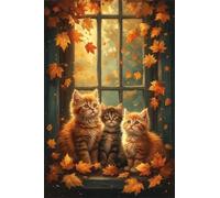 Autumn Animal Cat 1500 Piece Jigsaw Puzzle for Adults, Creativity, Challenging and Difficult Puzzle, Brain Teaser Puzzles for Adults 1500 Pieces for The Whole for Women, Men