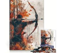 Autumn Archers Aim Jigsaw Puzzle 1000 Piece for Teenagers Smart Challenge Serene Activity Fine Lock Lovely Gift (50x75cm)