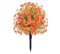 Autumn Artificial Flowers, 23in Violet Topiary Trees,With Ground 1 Pack Bushes, Thanksgiving Bouquets For Indoor Outdoor Front Porch Decor