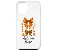 Autumn Babe Fall Bows Pumpkins Leaves Leopard Plaid Case for iPhone 12/12 Pro