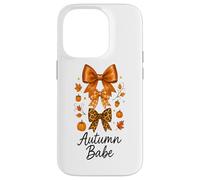 Autumn Babe Fall Bows Pumpkins Leaves Leopard Plaid Case for iPhone 14 Pro