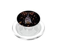 Autumn Bat Leaves Mystical Whimsigoth Art Episodic Drawing PopSockets PopGrip for MagSafe