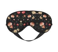 Autumn Beautiful Floral Night Mask Soft Reversible Eye Cover Adjustable Strap Light Blocking Comfortable Rest