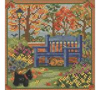 Autumn Bench Beaded Counted Cross Stitch Kit Mill Hill 2022 Buttons & Beads Autumn MH142223