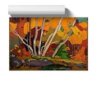 Autumn Birches By Tom Thomson | Unframed Wall Art Print | Ready to Frame Poster | Modern Home Decor Picture | Artwork for Living Room, Bedroom, Kitchen or Office | A4 (21 Ã- 29.7 cm)
