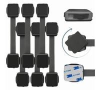 Autumn Bliss Co Cabinet Locks Baby Proofing (6-Pack Black) - Child Proof Cabinet Locks, No Drilling, Easy Installation, Adjustable & Reusable, Drawer Locks Baby Proofing
