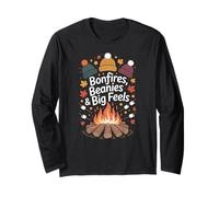 Autumn Bonfire with Big Feels and Beanies Long Sleeve T-Shirt
